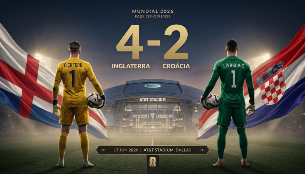 Inglaterra vs Croácia: 6 Golos e Lições para Guarda-Redes